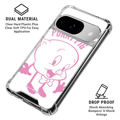 Looney Tunes Porky Pig Big Head Google Pixel 10 Clear Case